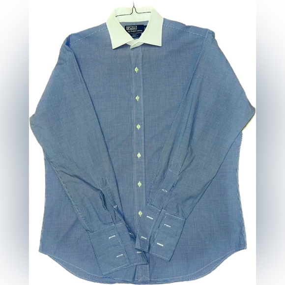 Polo Blue/White Small Checkered Button Down - Regent Classic Fit - Picture 2 of 11